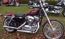VERY CLEAN, 1200V With a set of SE slip ons and a factory warranty good to 7/21/2014.
The 2012 Harley-DavidsonÂ® SportsterÂ® Seventy-Two? XL1200V is a bare bones radical custom. From front to rear, the Seventy-Two? sports a bold, vintage look that recalls