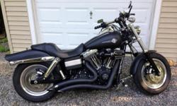 Up for sale is my 2012 Harley Davidson Dyna Fat Bob FXDF in denim black. 3100 miles. Un-touched 103" motor with 6 speed tranny. Absolutely mint condition and ready to ride. Needs nothing. Fast and sounds great. There is almost $3000 in upgrades.
Upgrades