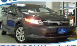 Honda Certified. Don't bother looking at any other car! You'll NEVER pay too much at Paragon Honda! Only one owner, mint with no accidents!**NO BAIT AND SWITCH FEES! The country's best-selling compact car just got better. The IIHS rates the Civic as a