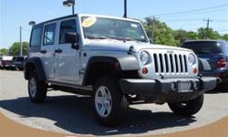 (631) 238-3287 ext.144
Check out this 2012 Jeep Wrangler Unlimited Sport. This Wrangler Unlimited has the following options: Cargo compartment covered storage, Speed control, Traction control, 12V aux pwr outlet, Rear/cargo area carpet, Command-Trac