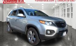 1 owner** premium package** Sorento EX with a 3.5L, V6 engine. Navigation, 3rd row seats, leather, infintiy sound system, panoramic sunroof, heated seats, rear camera, bluetooth, satellite radio and so much more. Yonkers Kia is the largest volume Kia