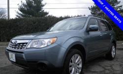 Forester 2.5X Premium, 4D Sport Utility, 4-Speed Automatic, AWD, 100% SAFETY INSPECTED, HEATED SEATS, MOONROOF, NEW AIR FILTER, NEW ENGINE OIL FILTER, NEW WIPER BLADES, ONE OWNER, SERVICE RECORDS AVAILABLE, and TIRE ROTATION. There is no better time than