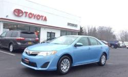 2012 TOYOTA CAMRY LE - EXTERIOR COLOR CLEAR BLUE METALLIC - DRIVER'S POWER SEAT - DAYTIME RUNNING LIGHTS - BLUETOOTH WIRELESS - POWER MIRRORS - POWER LOCKS AND WINDOWS - CRUISE CONTROL - TOYOTA CERTIFIED VEHICLE - CLEAN CARFAX REPORT - ONE OWNER -