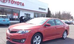 2012 TOYOTA CAMRY SE - 17 INCH PREMIUM ALLOY WHEELS - POWER DRIVERS SEAT - SOFTEX TRIMMED SPORTS SEATS - REAR SPOILER - SPORT TUNED SUSPENSION - USB PORT - BLUETOOTH - EXCELLENT CONDITION - TOYOTA CERTIFIED VEHICLE - ONE OWNER VEHICLE - WELL MAINTAINED -