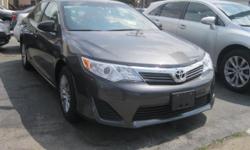 2012 TOYOTA CAMRY LE. GRAY WITH GRAY 52917 MILES. AUTOMATIC TRANSMISSION BLUETOOTH WIRELESS PHONE CONNECTIVITY POWER WINDOWS POWER DOOR LOCKS POWER MIRRORS DUAL VANITY MIRRORS POWER BRAKES ABS BRAKES POWER STEERING ANTI LOCK BRAKING SYSTEM CRUISE CONTROL