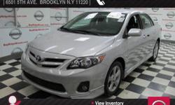 2012 Toyota Corolla Sedan S
Our Location is: Bay Ridge Nissan - 6501 5th Ave, Brooklyn, NY, 11220
Disclaimer: All vehicles subject to prior sale. We reserve the right to make changes without notice, and are not responsible for errors or omissions. All
