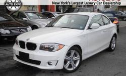 36 MONTHS/ 36000 MILE FREE MAINTENANCE WITH ALL CARS. BMW has outdone itself with this wonderful-looking and fun 2013 BMW 1 Series. It just does not get any more fun than this! Not only will it save you money at the pump with its extremely good gas