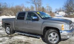 ***CLEAN VEHICLE HISTORY REPORT***, ***ONE OWNER***, ***PRICE REDUCED***, ***NEW TIRES***, and LEATHER, 20 INCH CHROME WHEELS, RUNNING BOARDS. Silverado 1500 LTZ, 4D Crew Cab, Vortec 5.3L V8 SFI VVT Flex Fuel, 6-Speed Automatic Electronic with Overdrive,