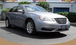 (631) 238-3287 ext.29
Look at this 2013 Chrysler 200 Touring. This 200 comes equipped with these options: Speed control, Analog clock, Traction control, 12V aux pwr outlet, Air conditioning w/auto temp control, Compact spare tire, (6) speakers, Instrument
