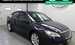 (631) 238-3287 ext.282
Check out this 2013 Chrysler 200 Touring. This 200 features the following options: Speed control, Analog clock, Traction control, 12V aux pwr outlet, Air conditioning w/auto temp control, Compact Spare Tire, (6) speakers, Instrument