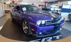 (631) 238-3287 ext.138
Come see this 2013 Dodge Challenger SRT8. This Challenger has the following options: Rear courtesy lamps, Engine Oil Cooler, Leather-wrapped steering wheel, Sentry Key theft deterrent system, 12V pwr outlet, Sport mode 3, Cargo