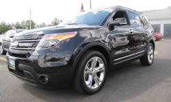 ""FORD CERTIFIED"", 2013' FORD EXPLORER LIMITED, 4D Sport Utility, 3.5L V6 Ti-VCT, 6-Speed Automatic with Select-Shift, 4 Wheel Drive, Tuxedo Black Metallic, Charcoal Black w/Perforated Leather-Trimmed Heated Bucket Seats, ""Voice-Activated Navigation
