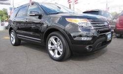 ""FORD CERTIFIED"", 2013' FORD EXPLORER LIMITED 301A package, 4D Sport Utility, 3.5L V6 Ti-VCT, 6-Speed Automatic with Select-Shift, 4 Wheel Drive, Tuxedo Black Metallic, Charcoal Black w/Perforated Leather-Trimmed Heated Bucket Seats, Luxury Seating