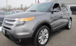 ""FORD CERTIFIED"", ""ONE OWNER"", 2013' Explorer XLT 202A Package, 4D Sport Utility, 3.5L V6 Ti-VCT, 6-Speed Automatic with Select-Shift, 4 Wheel Drive, Sterling Gray Metallic, Charcoal Black w/Leather-Trimmed Heated Bucket Seats, Dual Panel Moonroof,