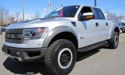 FORD CERTIFIED, ONE OWNER, CLEAN CAR FAX, 2013'FORD F-150 SVT Raptor, 4D SuperCrew, 6.2L V8 EFI 16V, 6-Speed Automatic Electronic, 4 Wheel Drive, Ingot Silver Metallic, Black w/Heated & Cooled Leather-Trimmed Bucket Seats, Front & Rear Camera system,