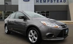 FORD CERTIFIED, ONE OWNER, 2013' FORD FOCUS SE, 4D Sedan, 2.0L I4 DGI Ti-VCT PZEV, 6-Speed Automatic with Powershift, Front Wheel Drive, Sterling Gray Metallic, Charcoal Black w/Warm Steel Surround w/Cloth Front Bucket Seats, ABS brakes, Brake assist,