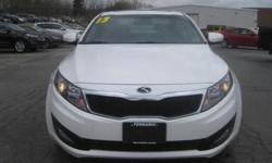 ***PRICE REDUCED*** and SUNROOF. Optima LX, 2.4L I4 DGI DOHC, 6-Speed Automatic with Sportmatic, White, and Black Cloth. Smooth sailing switchgear. Creampuff! This stunning 2013 Kia Optima is not going to disappoint. There you have it, short and sweet!