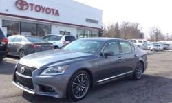 2013 LEXUS LS 460 AWD - F SPORT - EXTERIOR COLOR NEBULA GRAY PEARL - INTERIOR COLOR BLACK - LEATHER INTERIOR - DRIVER AND PASSENGER MEMORY SEATS - HIGH RESOLUTION NAVIGATION WITH 12.3 INCH SCREEN - SUNROOF - BLIND SPOT MONITOR WITH REAR CROSS TRAFFIC