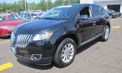 ""LINCOLN CERTIFID"" 2013' LINCOLN MKX 102A package, All Wheel Drive, 4D Sport Utility, 3.7L V6 Ti-VCT 24V, 6-Speed Automatic with Select-Shift,Tuxedo Black Metallic, Charcoal Black w/Perforated Leather-Trimmed Bucket Seats, Elite Package (Panoramic Vista