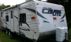 I have for sale a 29 foot Salem Cruise Lite Camper.
Asking $16500/obo.
We bought the camper last year and it has only been taken out 6 times so its still in like new condition, we are relocating to Florida so it needs to go.Comes with many many extras and