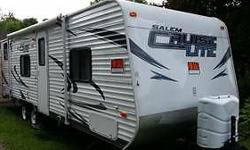 I have for sale a 29 foot Salem Cruise Lite Camper.
Asking 12,500 firm
We bought the camper last year and it has only been taken out 6 times so its still in like new condition, we are relocating to Florida so it needs to go.Comes with many many extras and