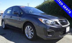 Impreza 2.0i Premium, 4D Hatchback, CVT Lineartronic, AWD, 1 OWNER CLEAN AUTOCHECK, 100% SAFETY INSPECTED, ABS brakes, Alloy wheels, Electronic Stability Control, HEATED SEATS, Illuminated entry, Low tire pressure warning, NEW ENGINE OIL FILTER, Remote