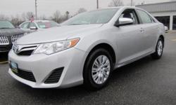 ""ONE OWNER"", ""LOW MILEAGE"", ""CLEAN CAR FAX"", 2013' Toyota Camry LE, 4D Sedan, 2.5L I4 SMPI DOHC, 6-Speed Automatic, FWD, Classic Silver Metallic, Light Gray w/Fabric Seat Trim, 6.5J x 16"" Steel Wheels w/Covers, ABS brakes, Brake assist, Electronic