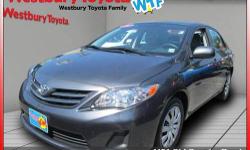 You'll always have an enjoyable ride whether you're zipping around town or cruising on the highway in this Certified 2013 Toyota Corolla. This Corolla has 5,051 miles. Buy with confidence knowing the CarFax Vehicle History Report information: -- just some