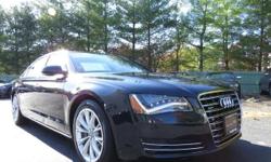 AUDI CERTIFIED PRE-OWNED, One Owner, Carfax Certified 2014 Audi A8L with the following Options, Premium Package, Cold Weather Package, Audi MMI Navigation Plus System with MMI Touch, Backup Camera, Audi Side Assist, Audi Advanced Key System, Bose Surround