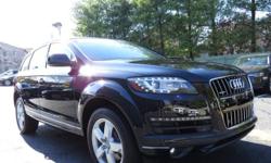 AUDI CERTIFIED PRE-OWNED, One Owner, Carfax Certified 2014 Audi Q7 3.0T Quattro Premium Plus Model with the following Options, Premium Plus Package, Cold Weather Package, Audi MMI Navigation Plus with Voice Control, Audi Connect with Online Services, Audi