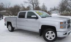 ***CLEAN VEHICLE HISTORY REPORT***, ***ONE OWNER***, ***PRICE REDUCED***, and HEATED SEATS, BACK UP CAMERA, TOW PACKAGE AND Z71,. Silverado 1500 2LZ, 4D Crew Cab, EcoTec3 5.3L V8 Flex Fuel, 6-Speed Automatic Electronic with Overdrive, 4WD, and Silver. Set