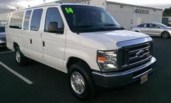 Look at this 2014 Ford Econoline Wagon . This Econoline Wagon comes equipped with these options: Engine Oil Cooler, Black door handles, 4-Way Passenger Seat -inc: Manual Recline and Fore/Aft Movement, Glove box, Rear-Wheel Drive, HVAC -inc: Underseat