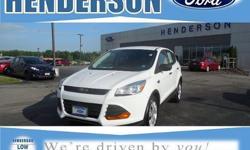To learn more about the vehicle, please follow this link:
http://used-auto-4-sale.com/108150883.html
LOCAL TRADE, SYNC BLUETOOTH, CLEAN CARFAX, and ONE OWNER. Escape S FWD. Low miles indicate the vehicle is merely gently used.Totally reinvented Gen. 2