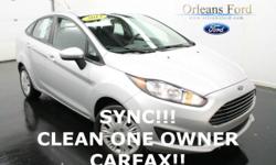 ***CLEAN CARFAX***, ***AUTOMATIC***, ***SYNC***, ***FINANCE HERE***, and ***TRADE HERE***. Success starts with Orleans Ford Mercury Inc! This is your chance to be the second owner of this outstanding-looking 2014 Ford Fiesta, kept in great condition by