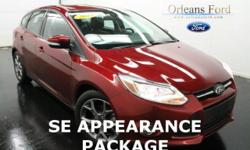 ***LEATHER***, ***PERIMETER ALARM***, ***SIRIUS RADIO***, ***SE APPEARANCE PKG***, ***FOG LAMPS***, and ***CLEAN ONE OWNER CARFAX***. Flex Fuel! Your quest for a gently used car is over. This great 2014 Ford Focus has only had one previous owner, with a