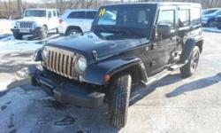 ***CLEAN VEHICLE HISTORY REPORT***, ***ONE OWNER***, and ***PRICE REDUCED***. Wrangler Unlimited Sahara Dragon Edition, 6-Speed Manual, 4WD, Black, and GPS Navigation. This 2014 Wrangler is for Jeep lovers looking everywhere for that perfect SUV. It is