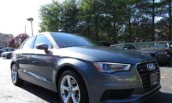 One Owner, Carfax Certified 2015 Audi A3 Quattro with the following options, Premium Package, Audi MMI Navigation Plus Package, Color Driver Information System Display, Audi Premium Sound System with CD-Player and SD Card Reader, Audi Music Interface with