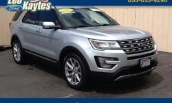 To learn more about the vehicle, please follow this link:
http://used-auto-4-sale.com/108660046.html
Ford Certified! 2016 Ford Explorer Limited in Ingot Silver, Bluetooth for Phone and Audio Streaming, Rearview Camera, Navigation, Heated and Cooled