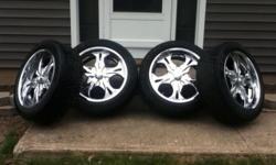 20" Chrome Rims w/tires
Goodyear Eagle GT II
P275/45 R20
Fits any GM/Chevy 6 Lug
1500 Series Only...
-Escalade
-Tahoe
-Denali
-Suburban
-Sierra
-Avalanche
97-05 Nissan Pathfinder
Asking Price $1,000.00 or Best Offer
Serious Inquiries only please.
Cash