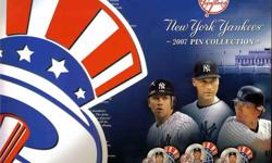 MINT CONDT
a series of 20 Commemorative Pins From the NY Post Newspaper. Which has 19 Individual Members of the 2007 New York Yankees, plus one Special 'Team Pin." Pins are made of enamel with a Silver Finish featuring the players photographic image,