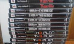20 playstation 2 games 4 different titles new factory sealed.
titles include:cocoto fishing master,trigger man,nba 09 the inside,th3 plan.
you get 5 of each title for a total of 20 games.
good for resale.