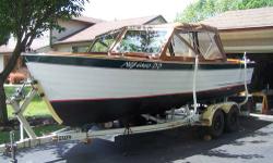 Call Boat Owner Josie 585-451-5040 585-248-1049. Basic Decription: Classic 1965 Lyman Boat, Mahogany wood boat. In great
shape. Trailer. Priced to Sell
"Have over $11K into boat. Needs some work which is
reflected in asking price."