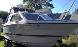Please contact boat owner Ed at 412-445-8478. 1997 Bayliner 2452 Cierra Express Cruiser Hardtop.
New 5.7 L V8 Chevy motor installed in 2002.
Motor has 100 hours on it.
Factory ordered Bravo 2 outdrive upgrade.
Full cabin with front birth and table that