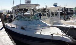 Please contact boat owner Mike at 631-431-9016. 2005 24' Proline WA with 2007 Twin 150 Mercury Optimax 450 hours, new 2012 gear cases, 2007 Hydraulic Steering, Tilt and Trim -Smartgauge - engine hours, trim, engine temp, battery voltage, water pressure,