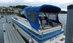 Please contact the owner directly @ 585-721-4854 or [email removed]...1988 Sea Ray 268 Sundancer 550 Hours New Covers 3 years ago Full cabin with bathroom (w/Holding tank), kitchen, refrigerator/freezer combo Stove/microwave Sleeps Six Depth Finder Ship