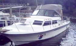 Call Boat Owner Ricky 585-621-2959.escription: Fishing/Cruising Boat. 350 Chevy engine, Rebuilt OMC I.O. Large Cabin. AM/FM Casette, anchor, bilge pump, compass, full canvas,2002 trim tabs,2 new batteries, Standup head, galley, water, shore power. 3