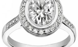 Expertly cut to be visually large diamond that shines bigger and bolder than one of the same carat weight. This stunning engagement ring in 14 K white gold features a breath-taking master-cut 2.05 ct In total certified diamond, boasting a color rank of G