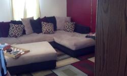 2 Piece Sectional with chaise and sofa. Large set, paid $1800 for all less than 18 months ago. Asking $500 for 2 piece set or $700 with ottoman. Great condition. Will accept reasonable offer, must go