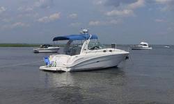 Call Boat Owner Keith 917-733-4028. New Manifold, new risers. 2003 Sea Ray Sundancer 300 Twin 5.0 Mercruiser 220 HP with Bravo III outdrives Engines have approx 240 hours New risers and manifolds installed on 8/11 10' 5" Beam Overall Length with Swim