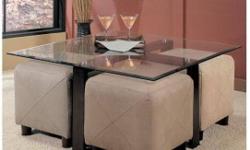 Product description:
Add this lovely three piece bar table set to your entertainment room for a touch of chic contemporary style. The smooth round table rests above a sturdy chrome finished metal base. The tempered glass top will withstand heavy use while